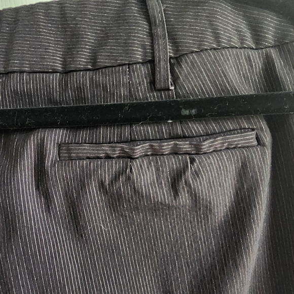 Lane Bryant Pinstripe Black Stretch Straight Leg Trousers Size 18 - Picture 6 of 7